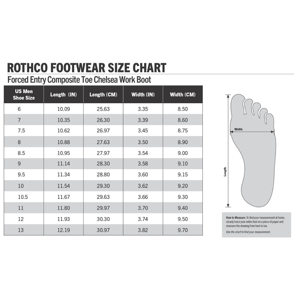 Rothco Forced Entry Composite Toe Work Boot - 6 Inch - 5