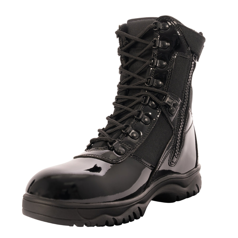 Rothco Forced Entry High-Gloss Tactical Boot with Side Zipper - 8 Inch - 2