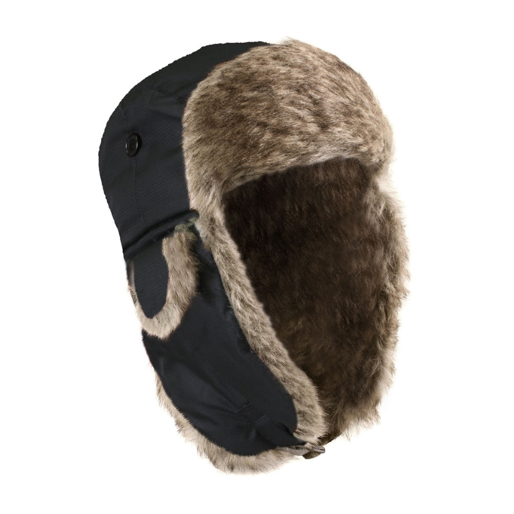 Rothco Fur Flyer's Hat (Black) | All Security Equipment