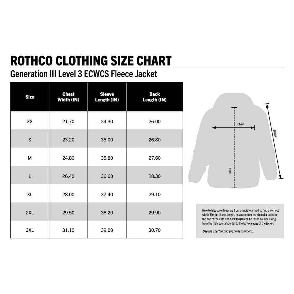 Rothco Generation III Level 3 ECWCS Fleece Jacket (Olive Drab) - 9