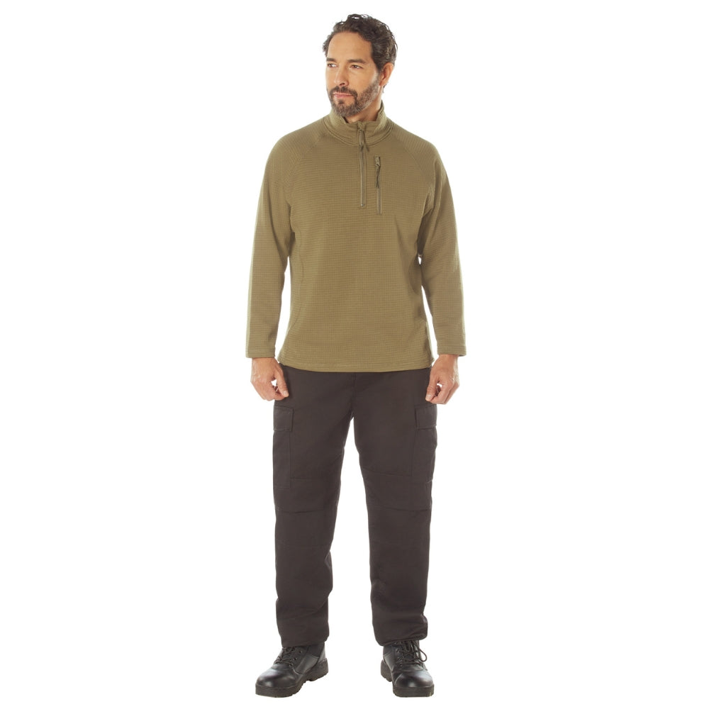 Rothco Grid Fleece Pullover (Coyote Brown) | All Security Equipment - 4