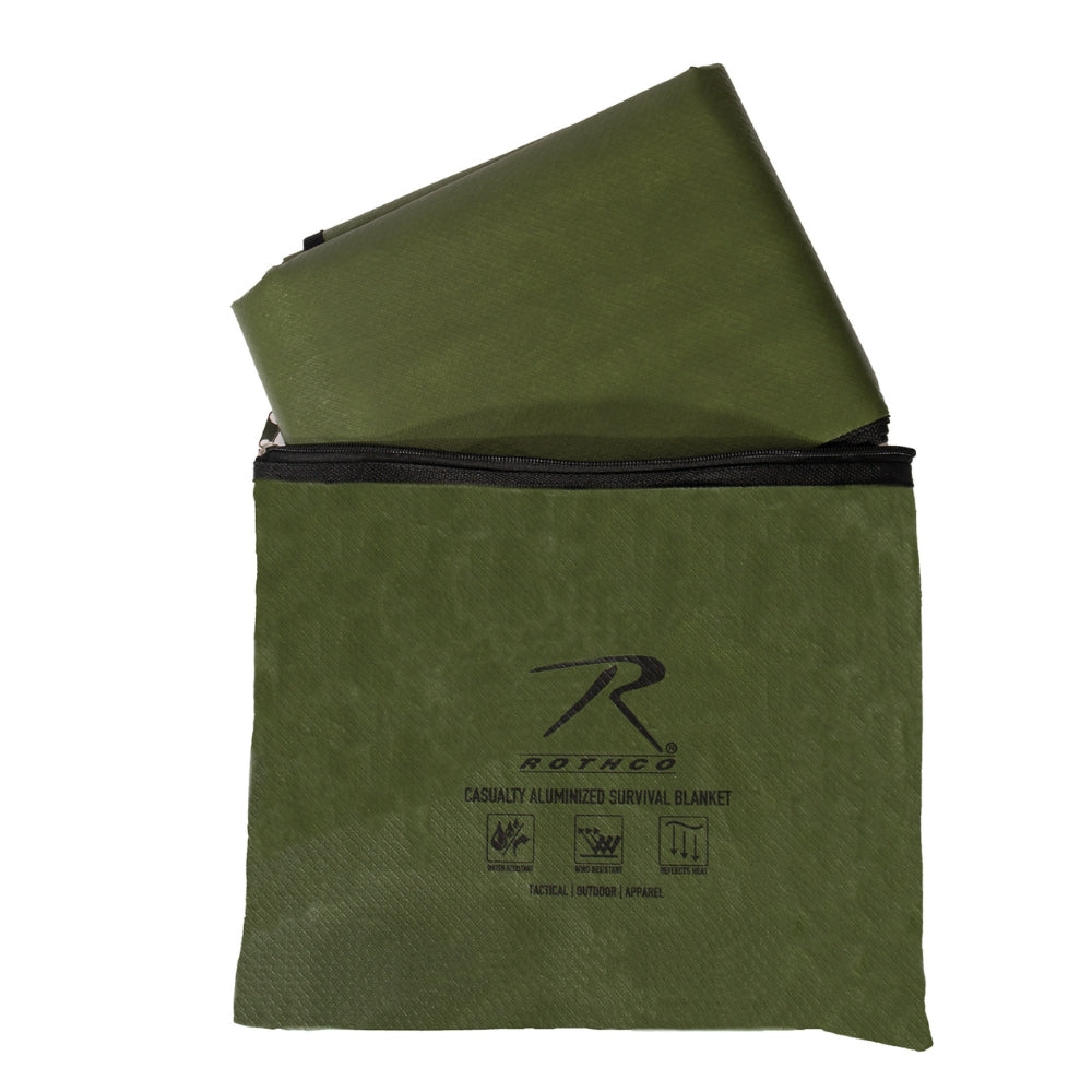 Rothco Heavy Duty Survival Blanket - Olive Drab 613902015357 - 2