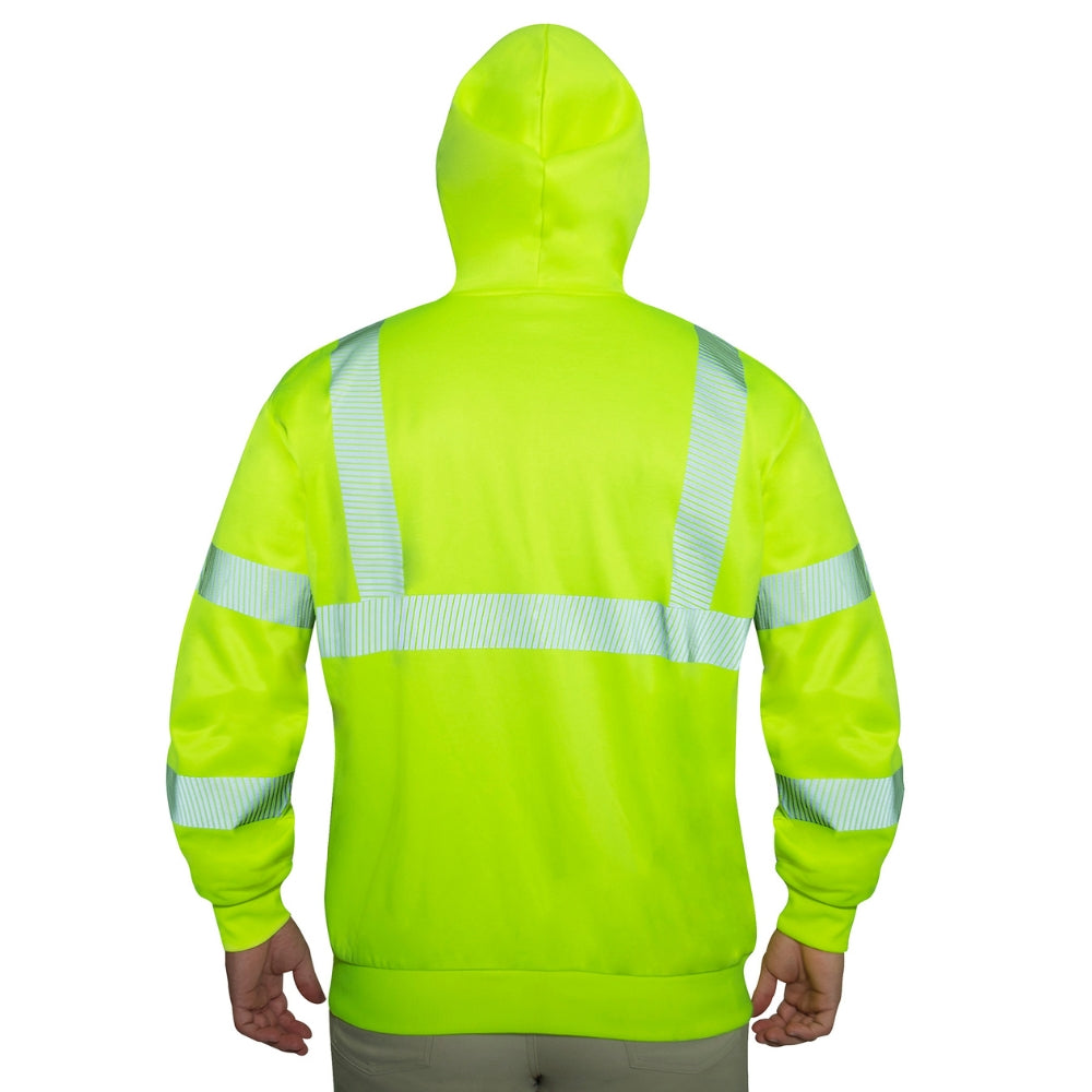 Rothco Hi-Vis Performance Zipper Sweatshirt - Safety Green - 4