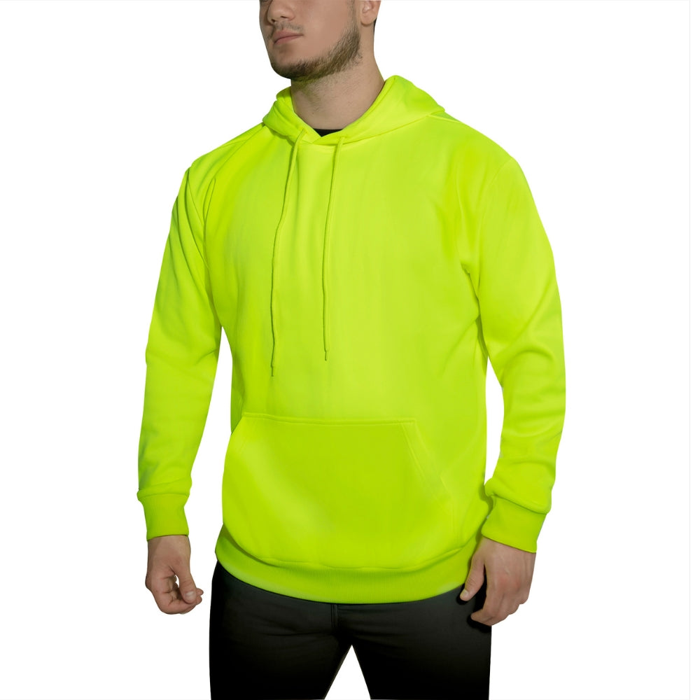 Rothco High-Vis Performance Hooded Sweatshirt - Safety Green - 4