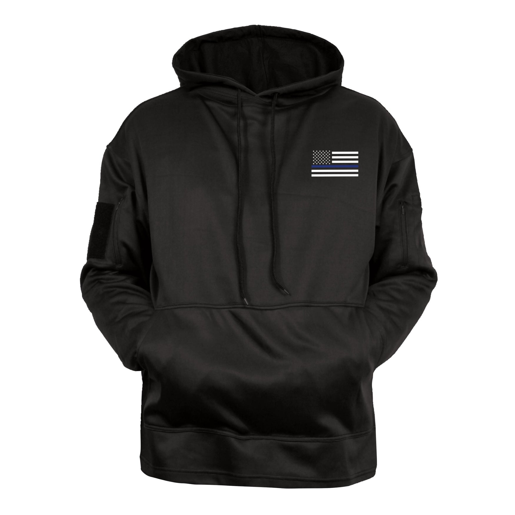 Rothco Honor and Respect Thin Blue Line Concealed Carry Hoodie - Black - 1