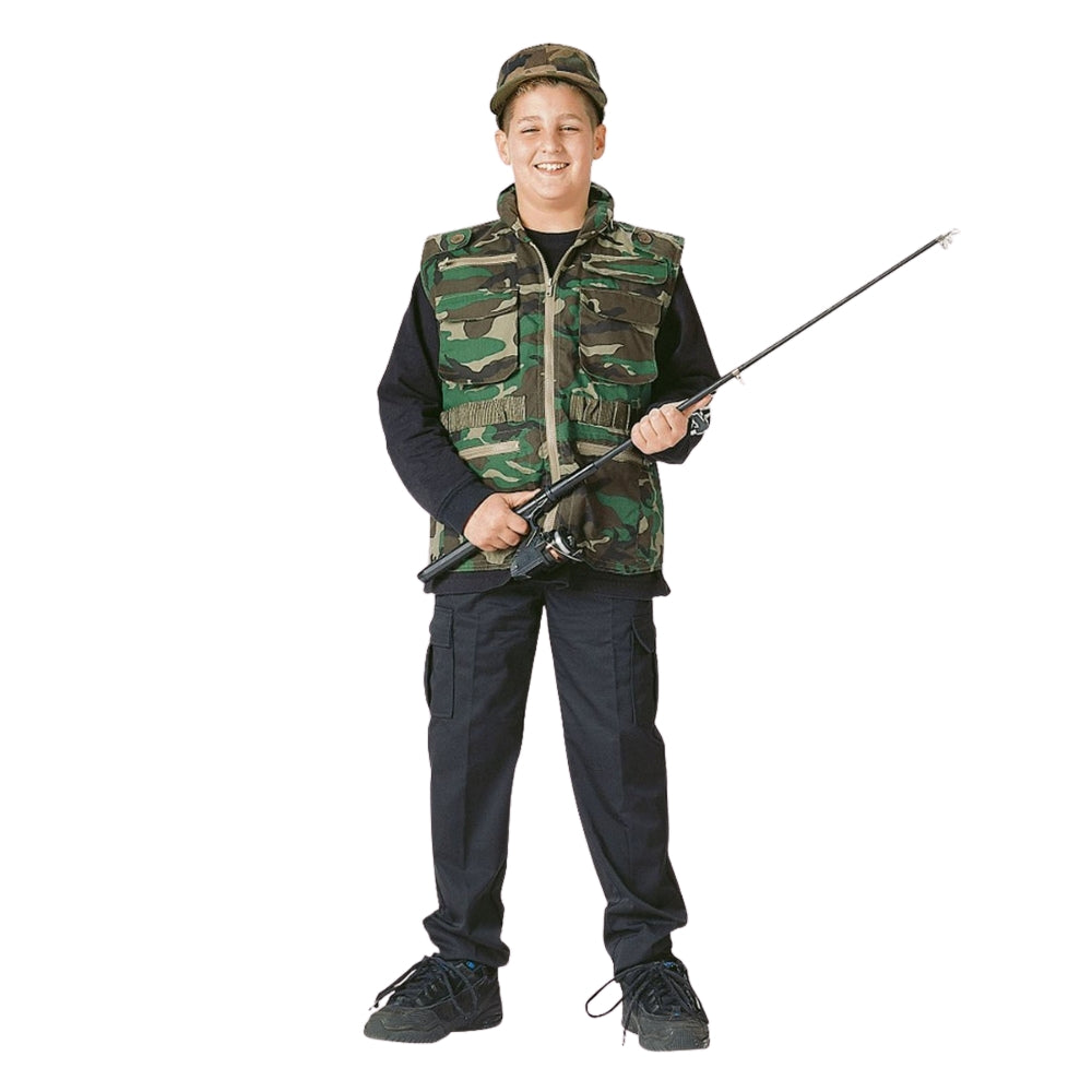 Rothco Kids Ranger Vest (Woodland Camo) | All Security Equipment