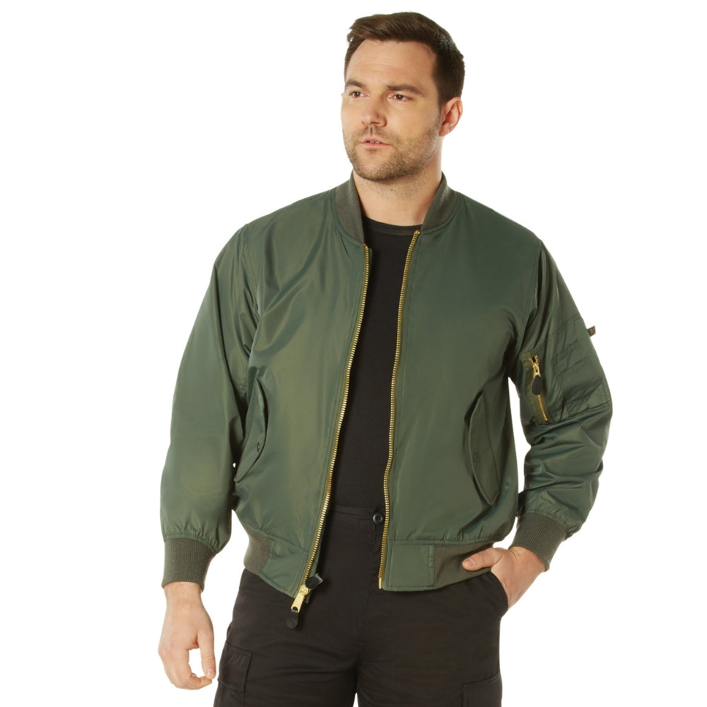 Rothco Lightweight MA-1 Flight Jacket (Sage Green) - 1