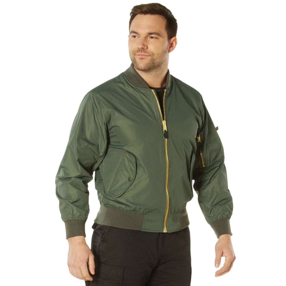 Rothco Lightweight MA-1 Flight Jacket (Sage Green) - 3