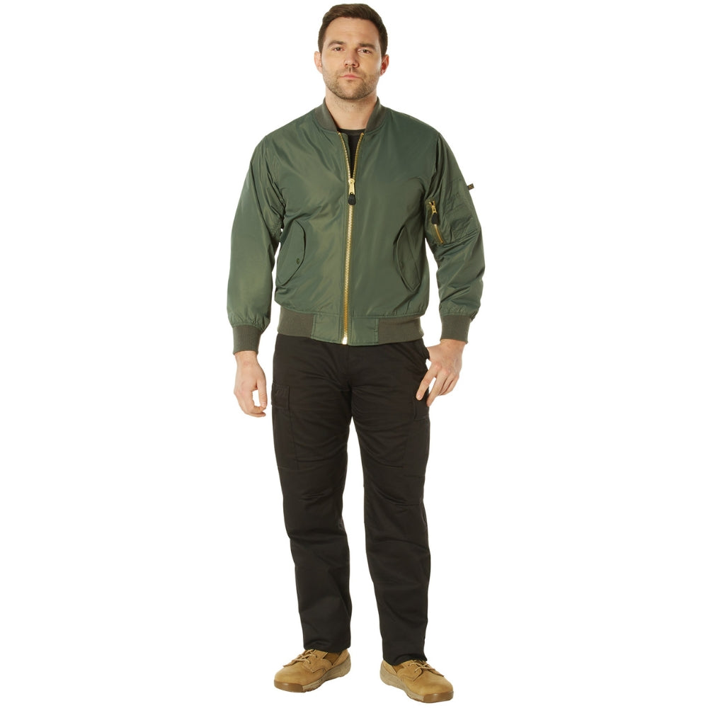 Rothco Lightweight MA-1 Flight Jacket (Sage Green) - 5