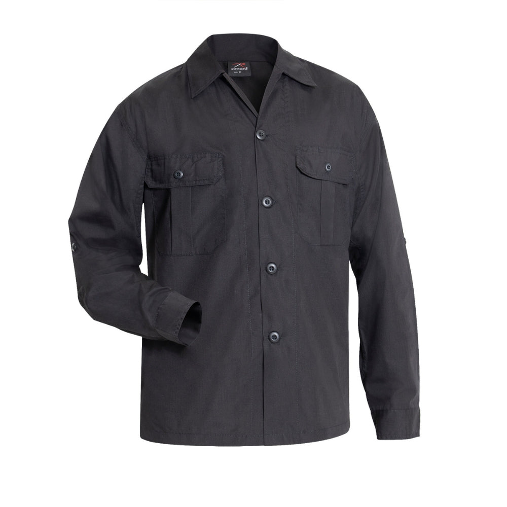 Rothco Lightweight Tactical Shirt (Black) | All Security Equipment - 1