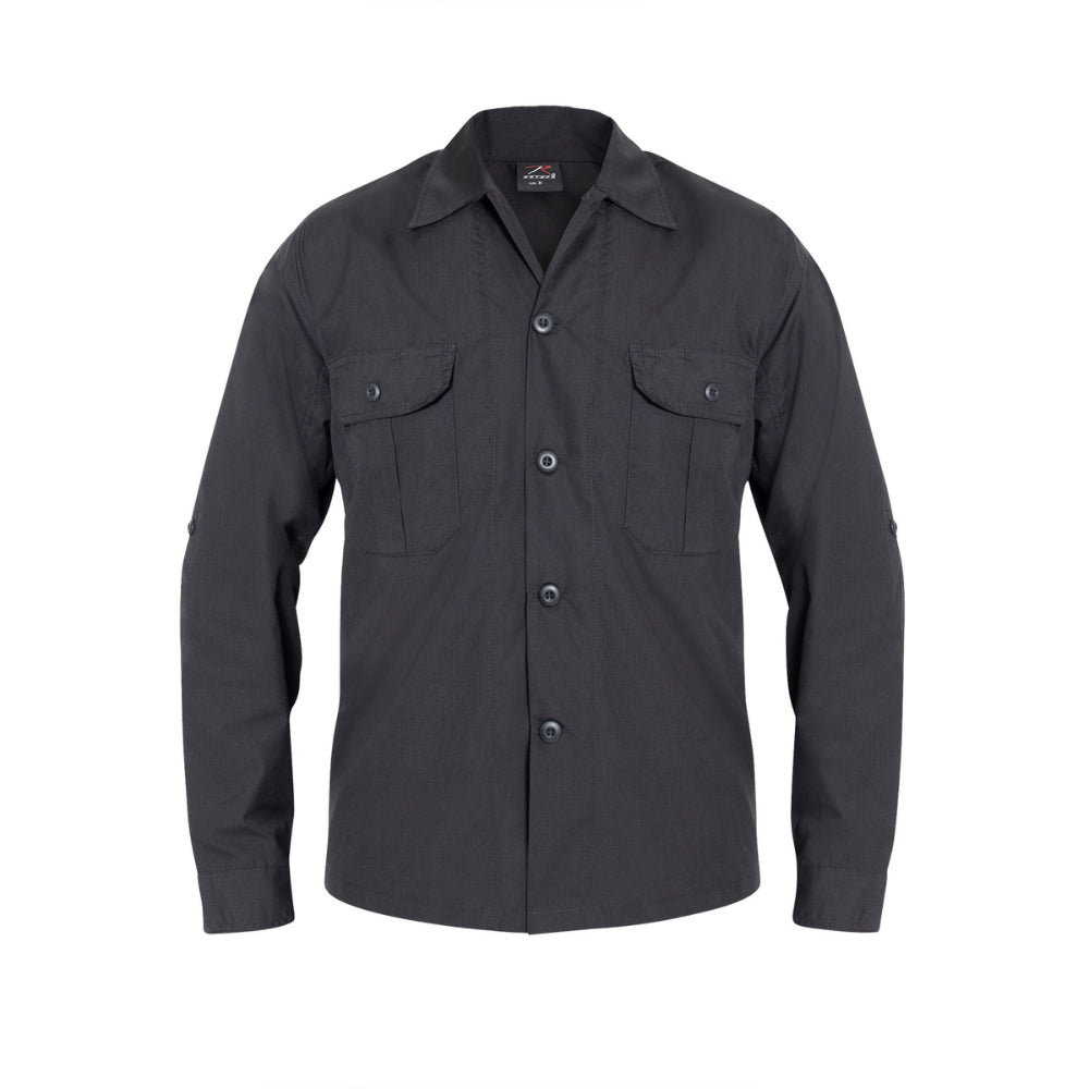 Rothco Lightweight Tactical Shirt (Black) | All Security Equipment - 2