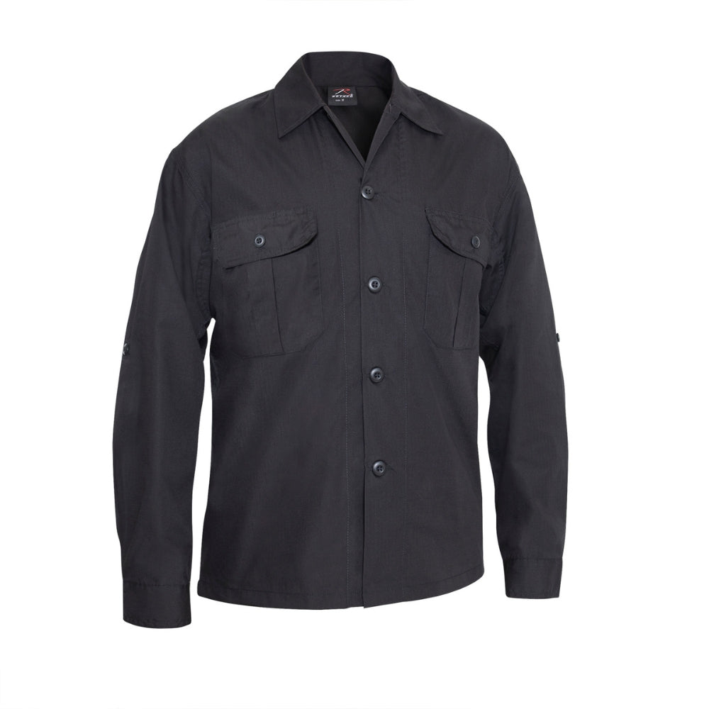 Rothco Lightweight Tactical Shirt (Black) | All Security Equipment - 3