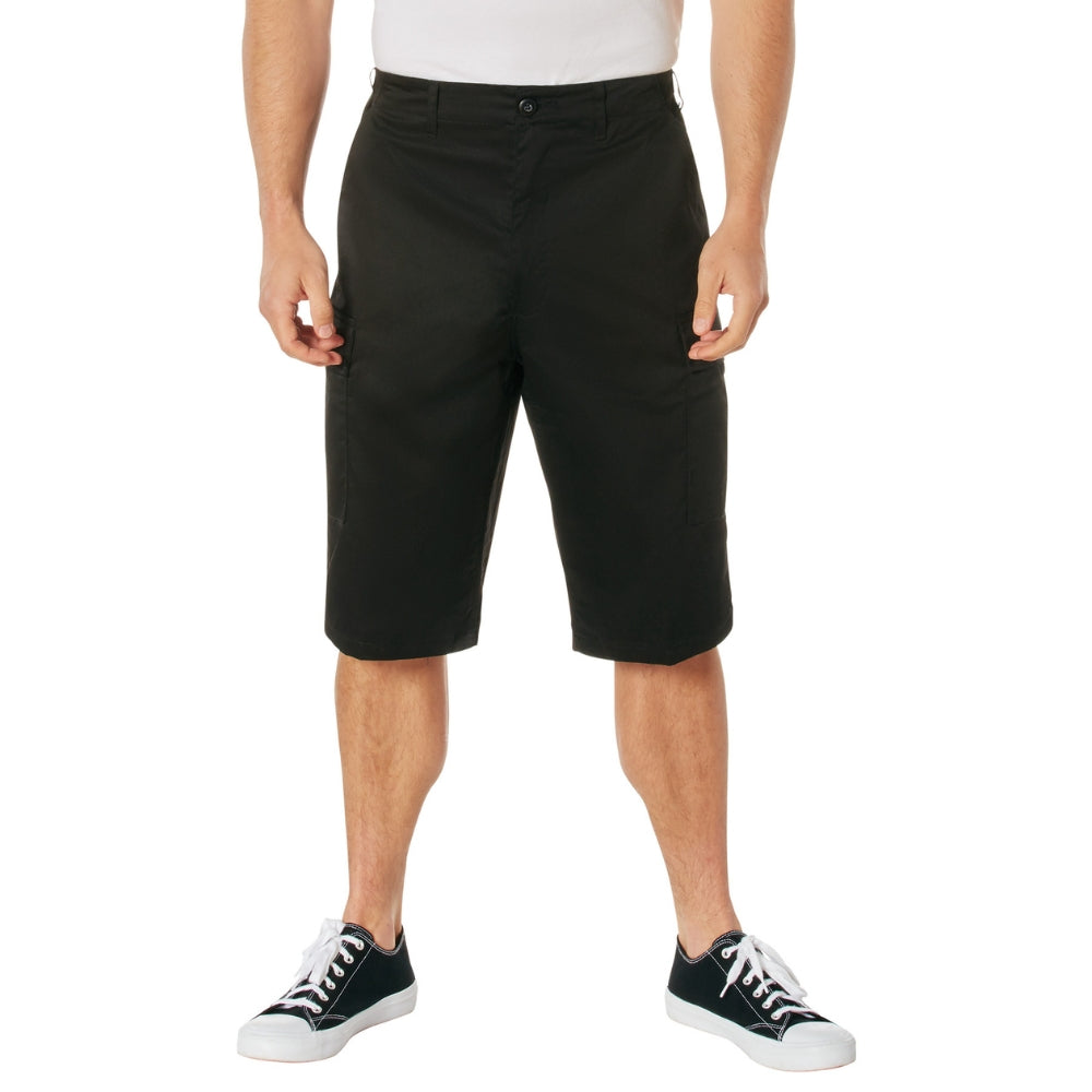 Rothco Long Length BDU Shorts (Black) | All Security Equipment - 1