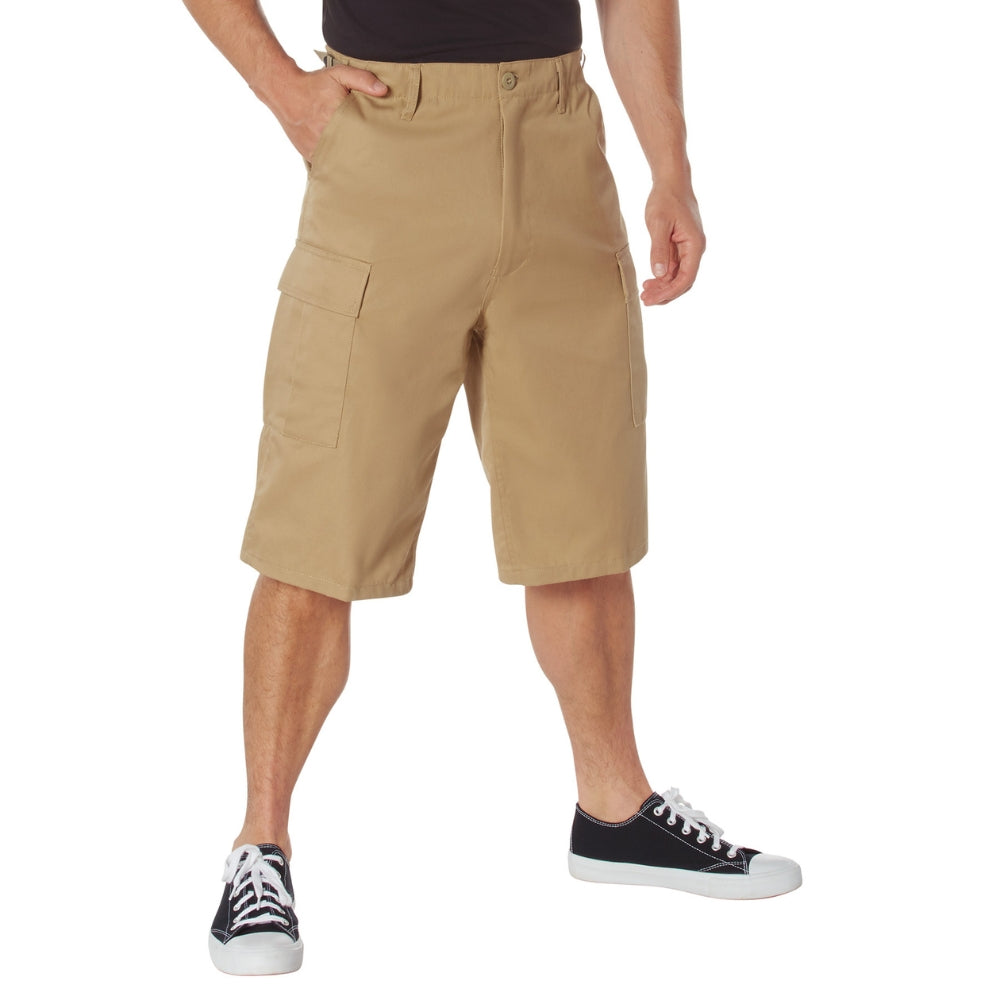 Rothco Long Length BDU Shorts (Khaki) | All Security Equipment - 1