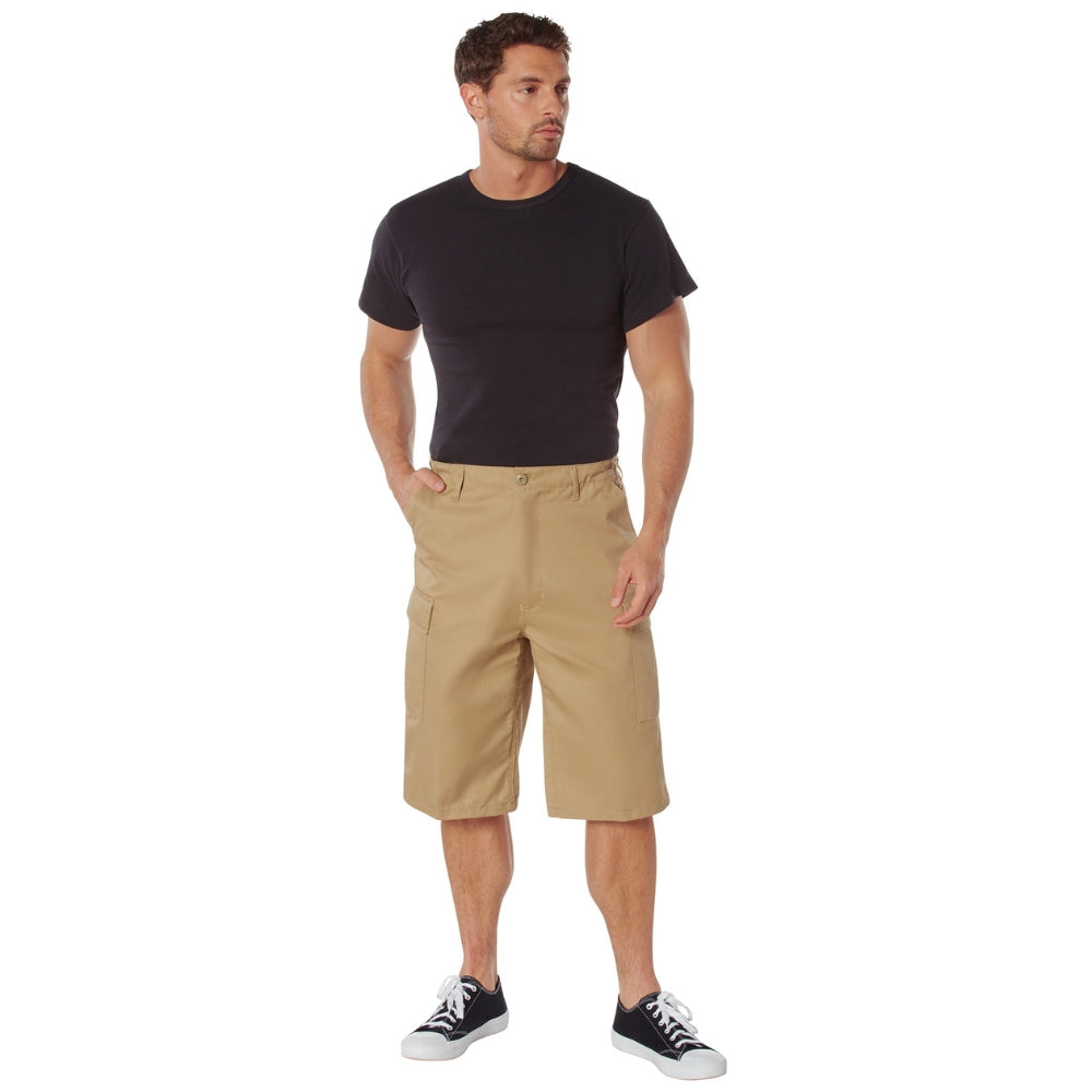 Rothco Long Length BDU Shorts (Khaki) | All Security Equipment - 4