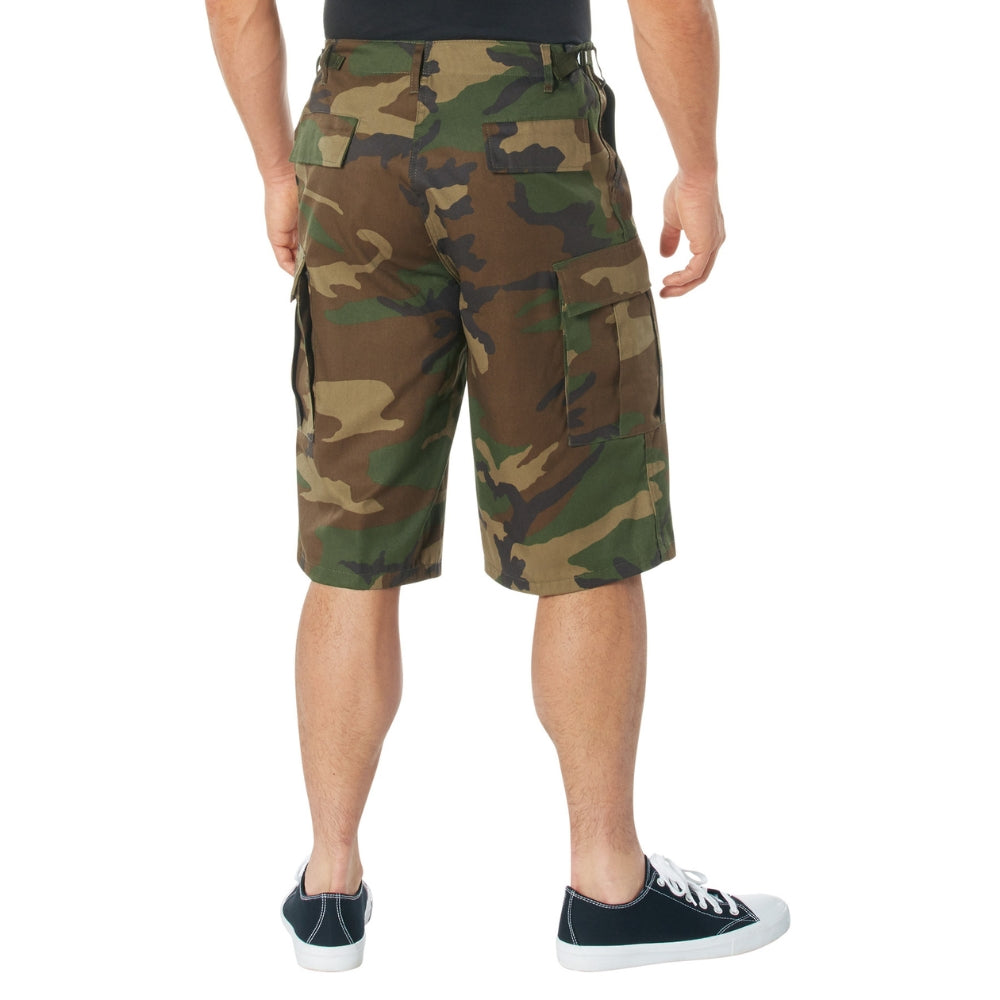 Rothco Long Length Camo BDU Shorts (Woodland Camo) - 3