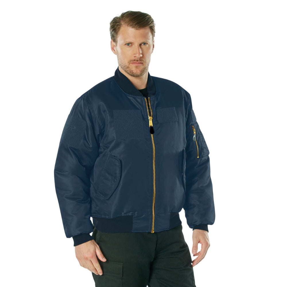 Rothco MA-1 Flight Jacket with Patches (Navy Blue)