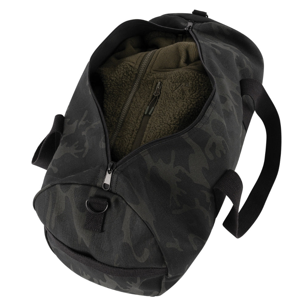 Rothco Midnight Camo Canvas Shoulder Duffle Bag | All Security Equipment - 9