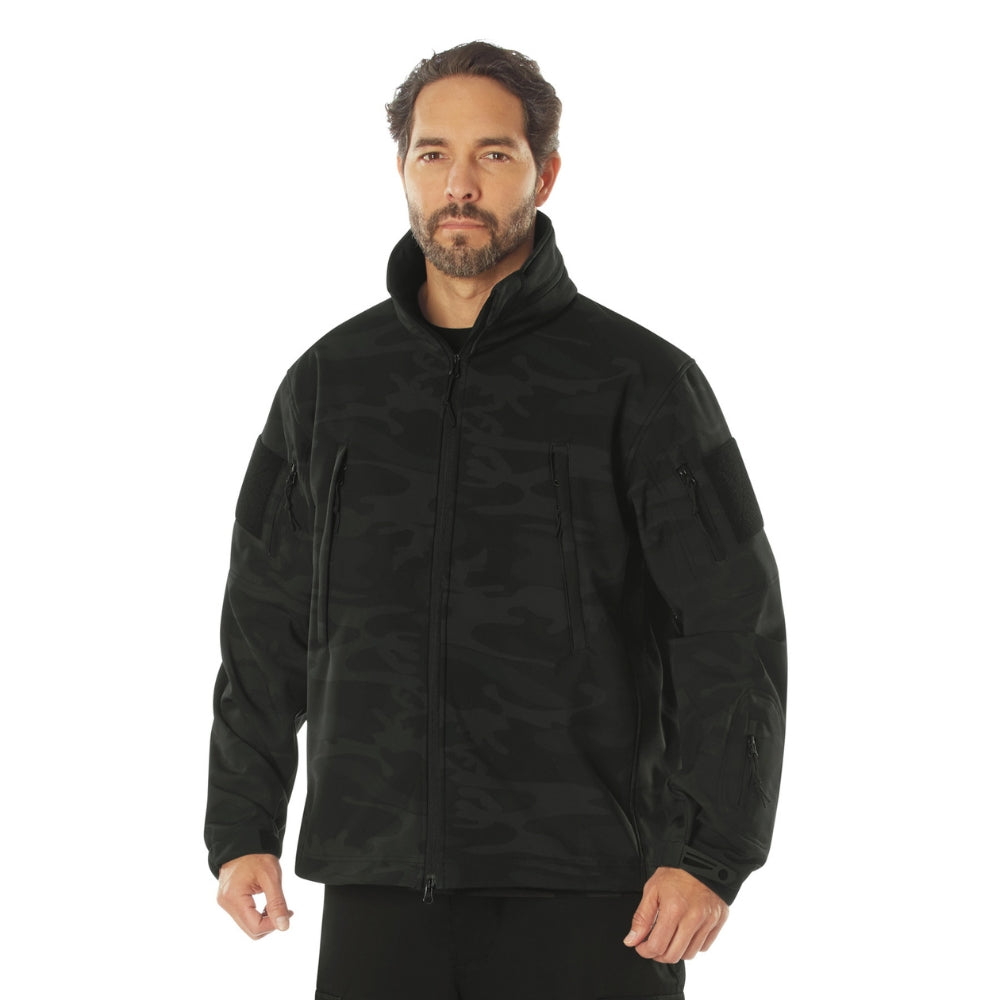 Rothco Midnight Camo Special Ops Soft Shell Jackets (Midnight Black Camo) - 2