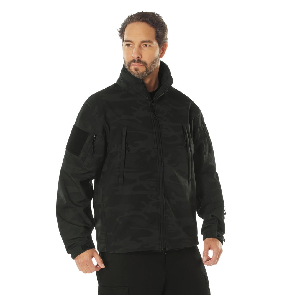 Rothco Midnight Camo Special Ops Soft Shell Jackets (Midnight Black Camo) - 3