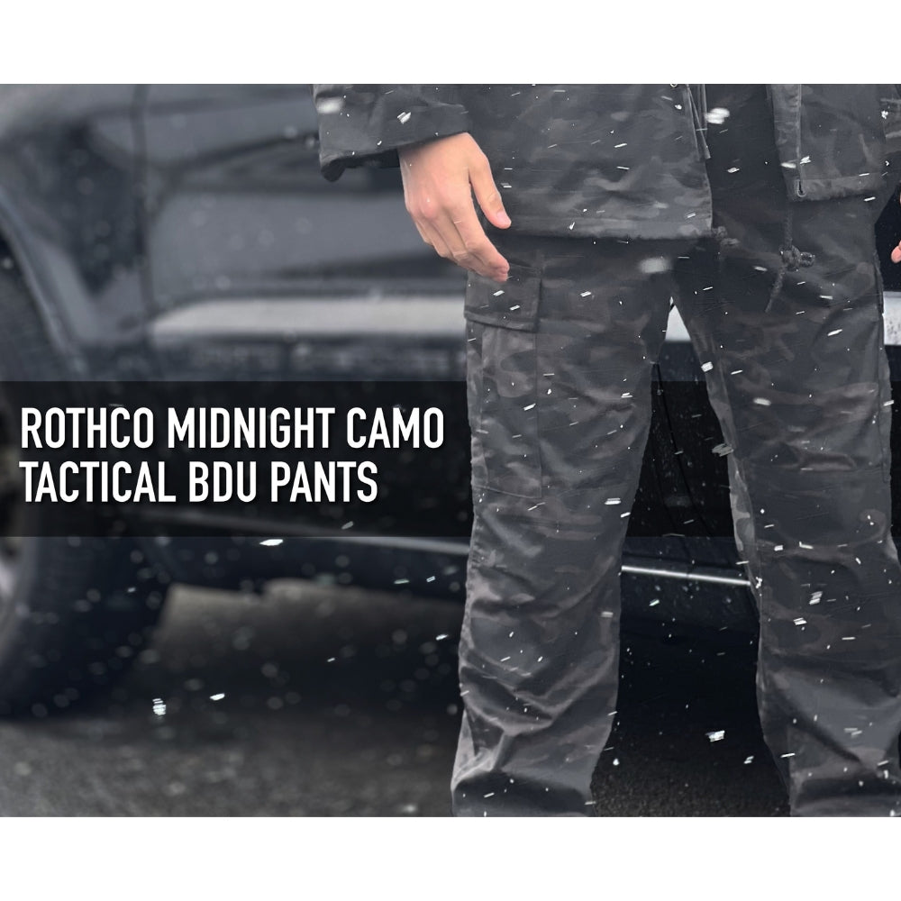 Rothco Midnight Camo Tactical BDU Pants (Midnight Black Camo) - 6
