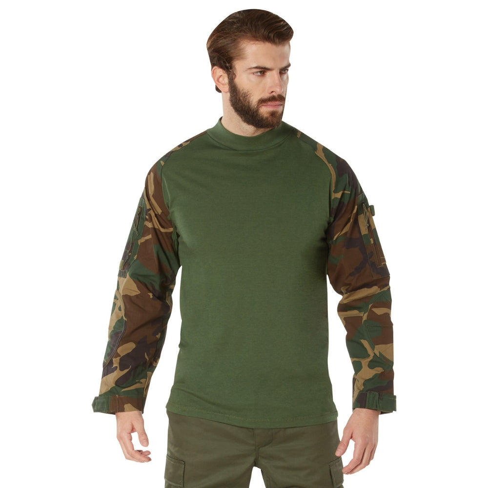 Rothco Military NYCO FR Fire Retardant Combat Shirt (Woodland Camo) - 1