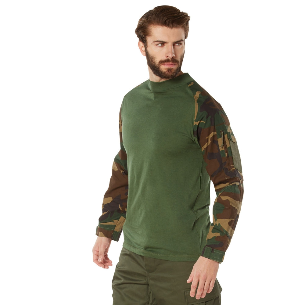 Rothco Military NYCO FR Fire Retardant Combat Shirt (Woodland Camo)