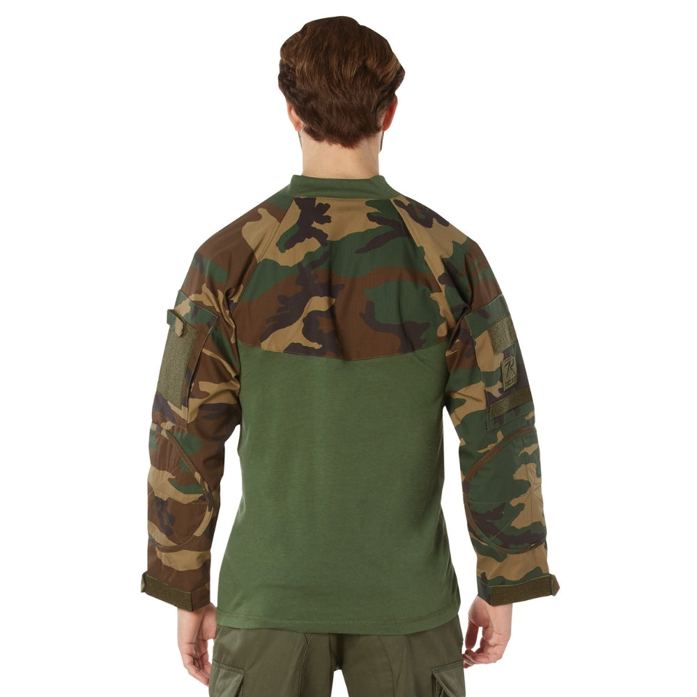 Rothco Military NYCO FR Fire Retardant Combat Shirt (Woodland Camo) - 3