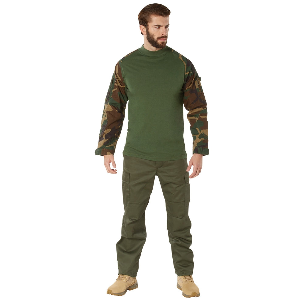Rothco Military NYCO FR Fire Retardant Combat Shirt (Woodland Camo) - 4