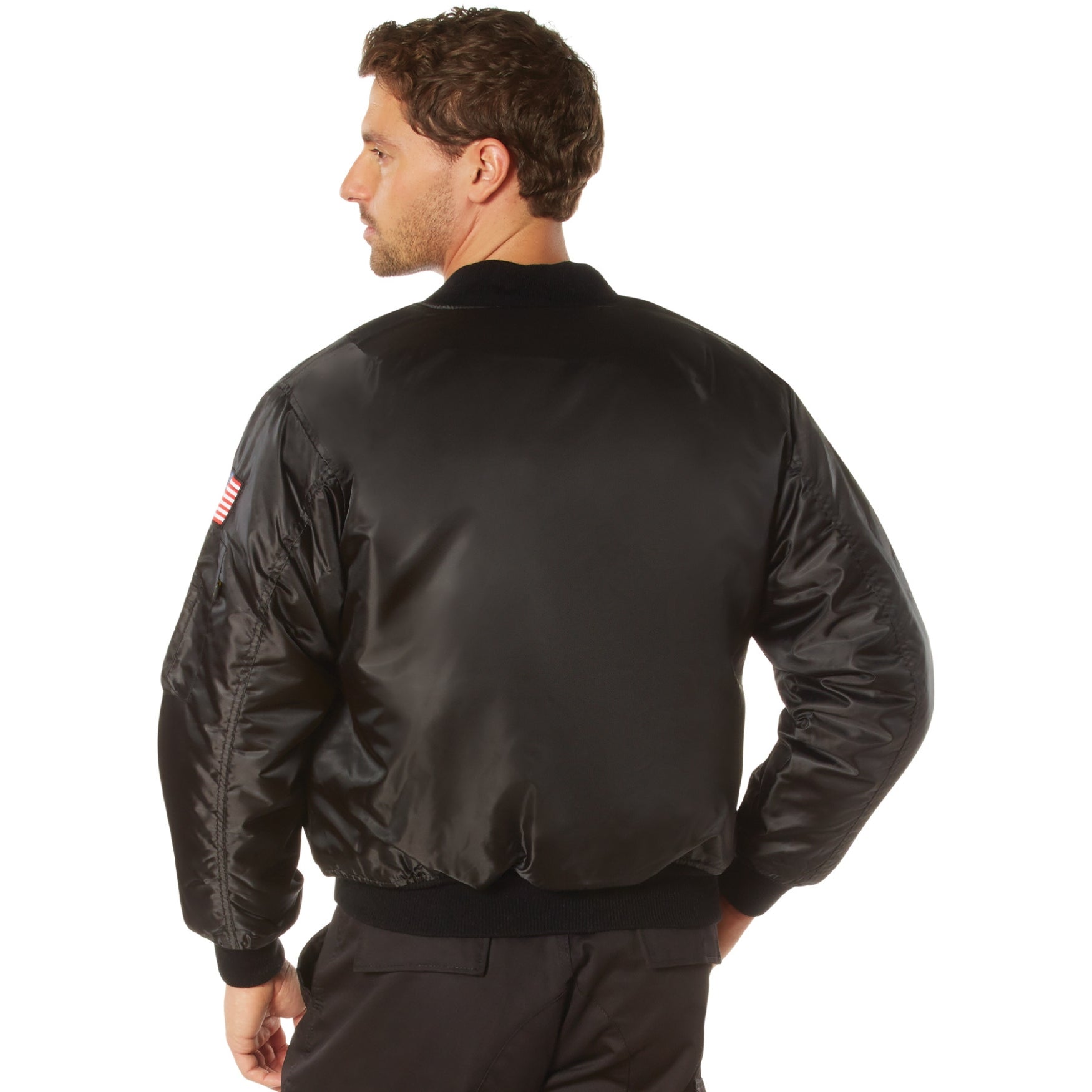 Rothco NASA MA-1 Flight Jacket - Black | All Security Equipment