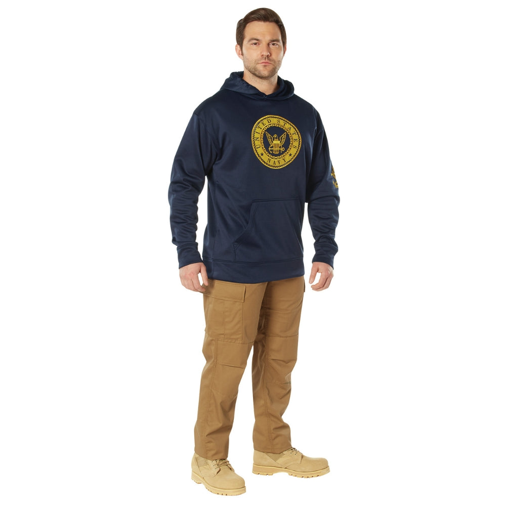 Rothco Navy Emblem Pullover Hooded Sweatshirt | All Security Equipment - 4