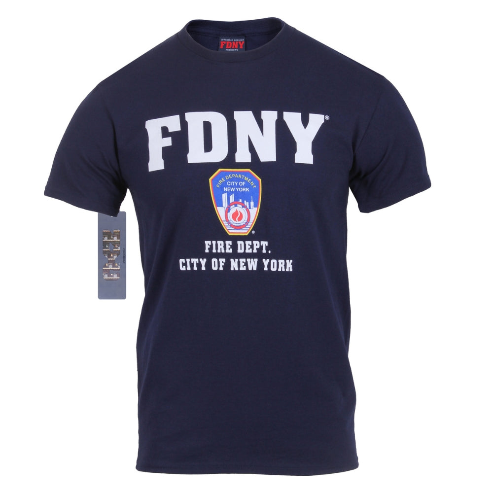 Rothco Officially Licensed FDNY T-shirt (Navy Blue) - 1