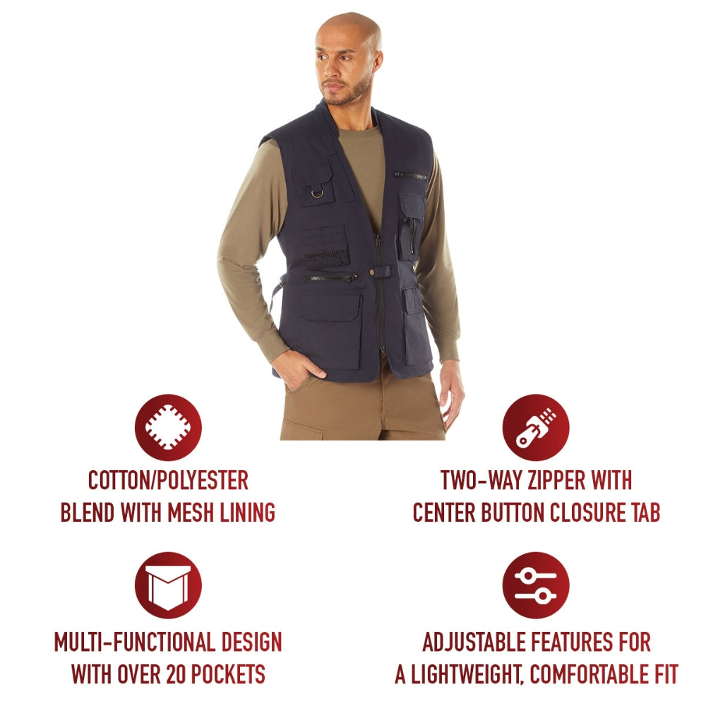 Rothco Plainclothes Concealed Carry Vest (Midnight Navy Blue) - 5