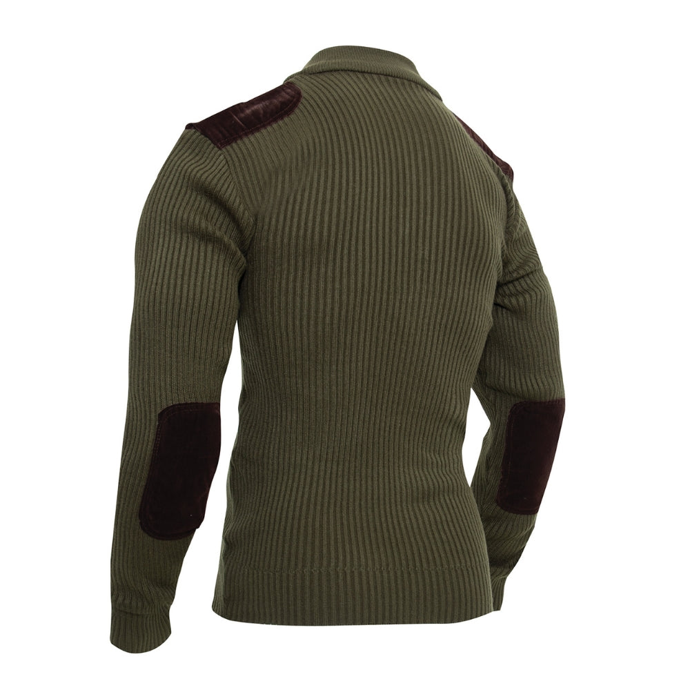 Rothco Quarter Zip Acrylic Commando Sweater (Olive Drab)