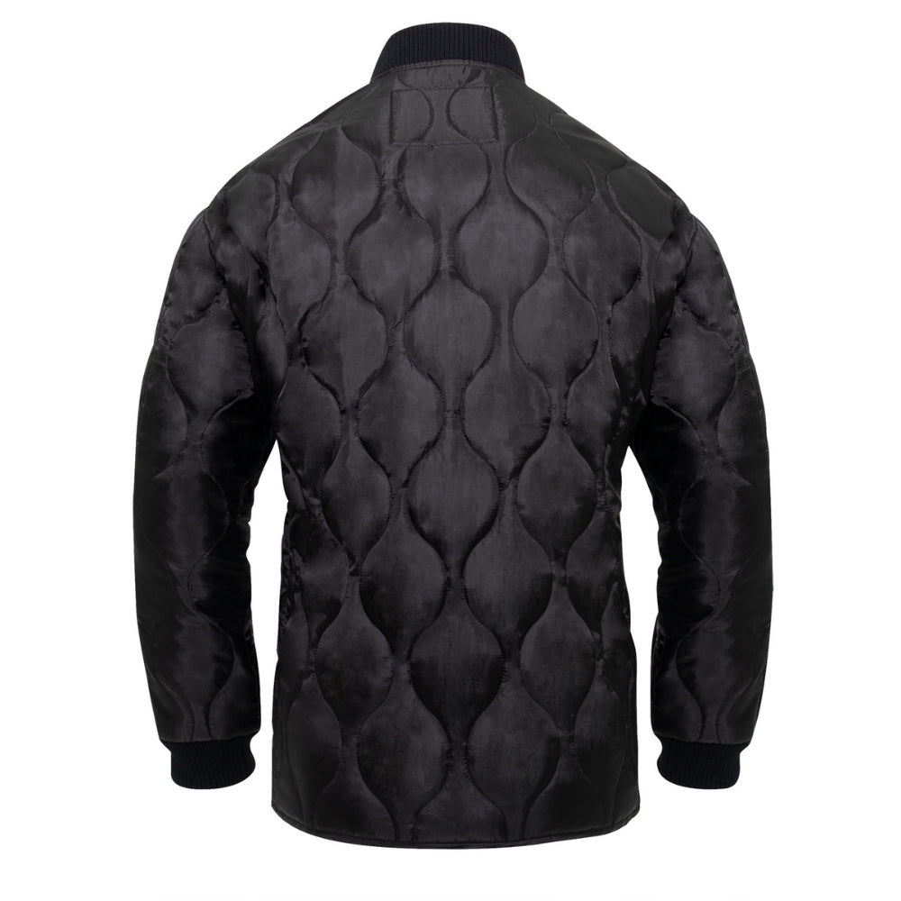 Rothco Quilted Woobie Jacket (Black) | All Security Equipment - 3