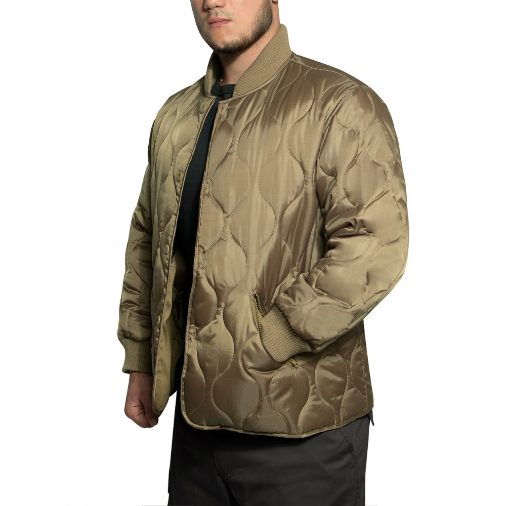 Rothco Quilted Woobie Jacket (Coyote Brown) | All Security Equipment - 2