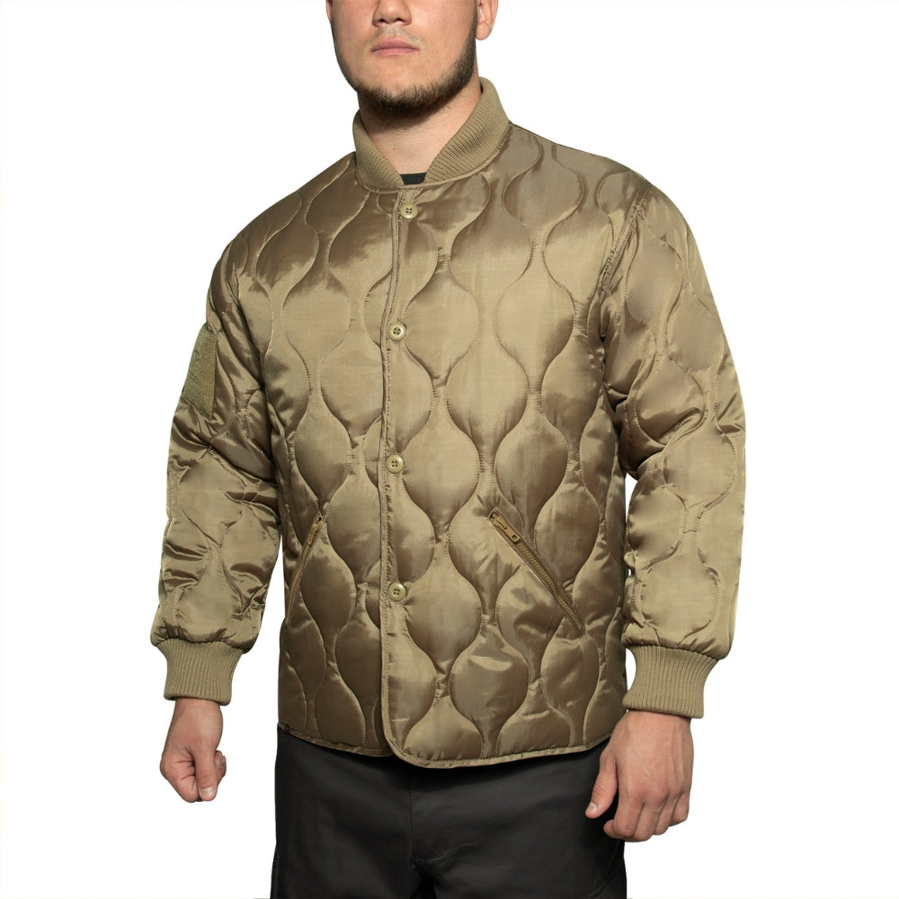 Rothco Quilted Woobie Jacket (Coyote Brown) | All Security Equipment - 4