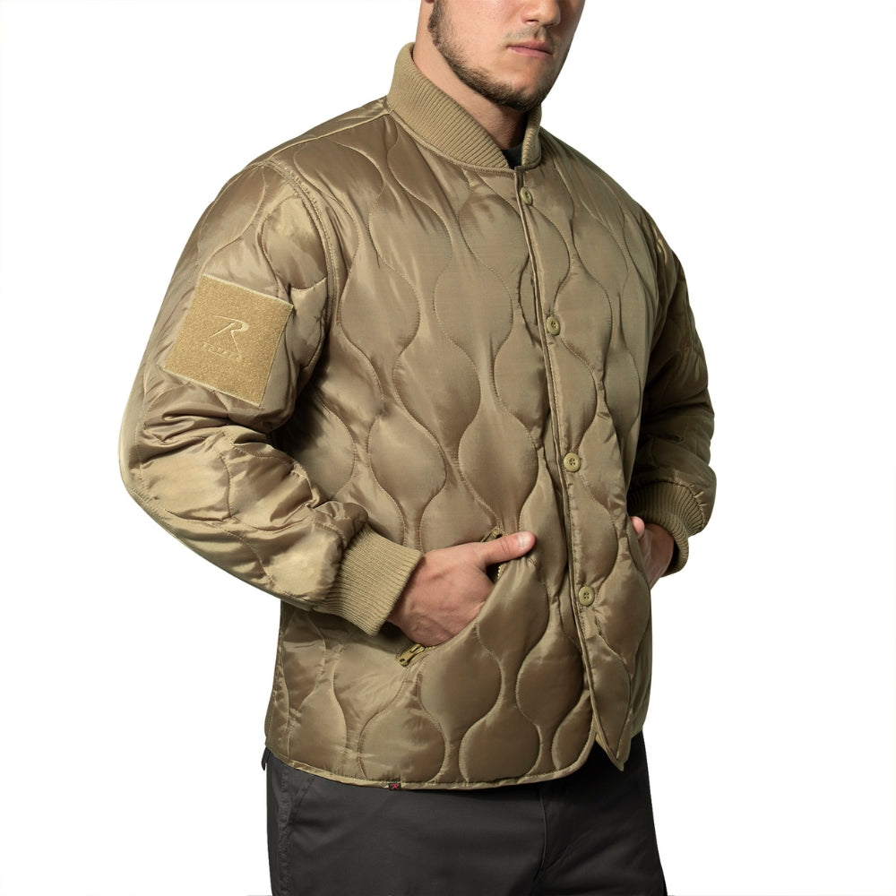 Rothco Quilted Woobie Jacket (Coyote Brown) | All Security Equipment - 5