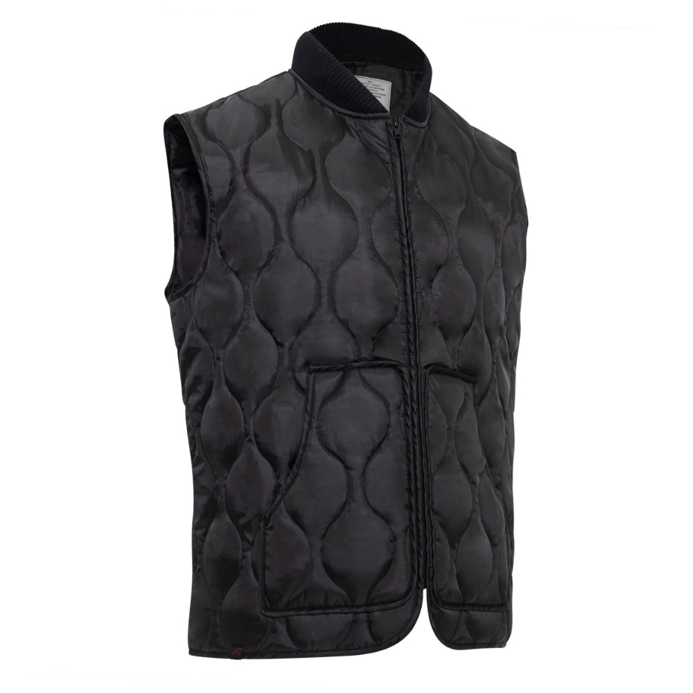 Rothco Quilted Woobie Vest (Black) | All Security Equipment - 2