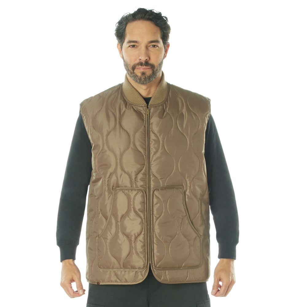Rothco Quilted Woobie Vest (Coyote Brown) | All Security Equipment - 1