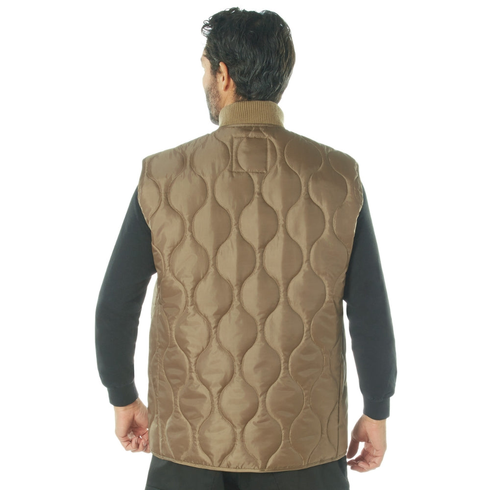 Rothco Quilted Woobie Vest (Coyote Brown) | All Security Equipment - 3