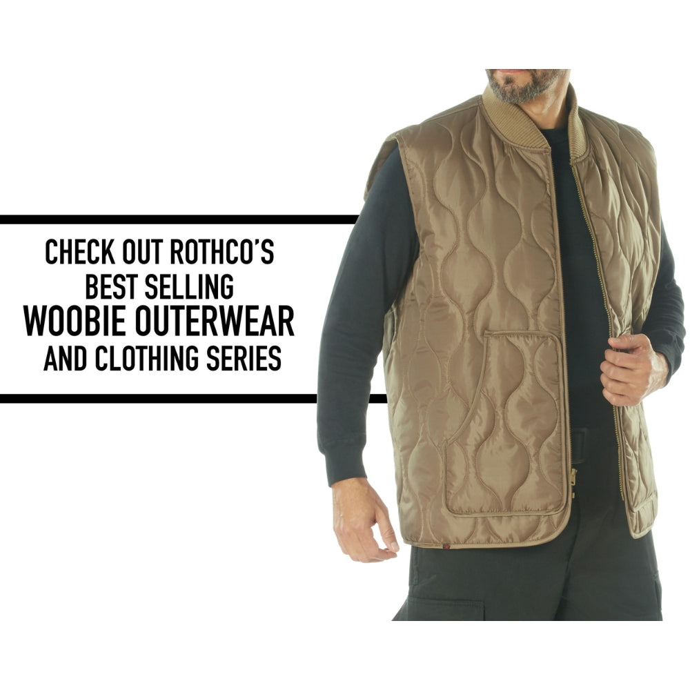 Rothco Quilted Woobie Vest (Coyote Brown) | All Security Equipment - 7