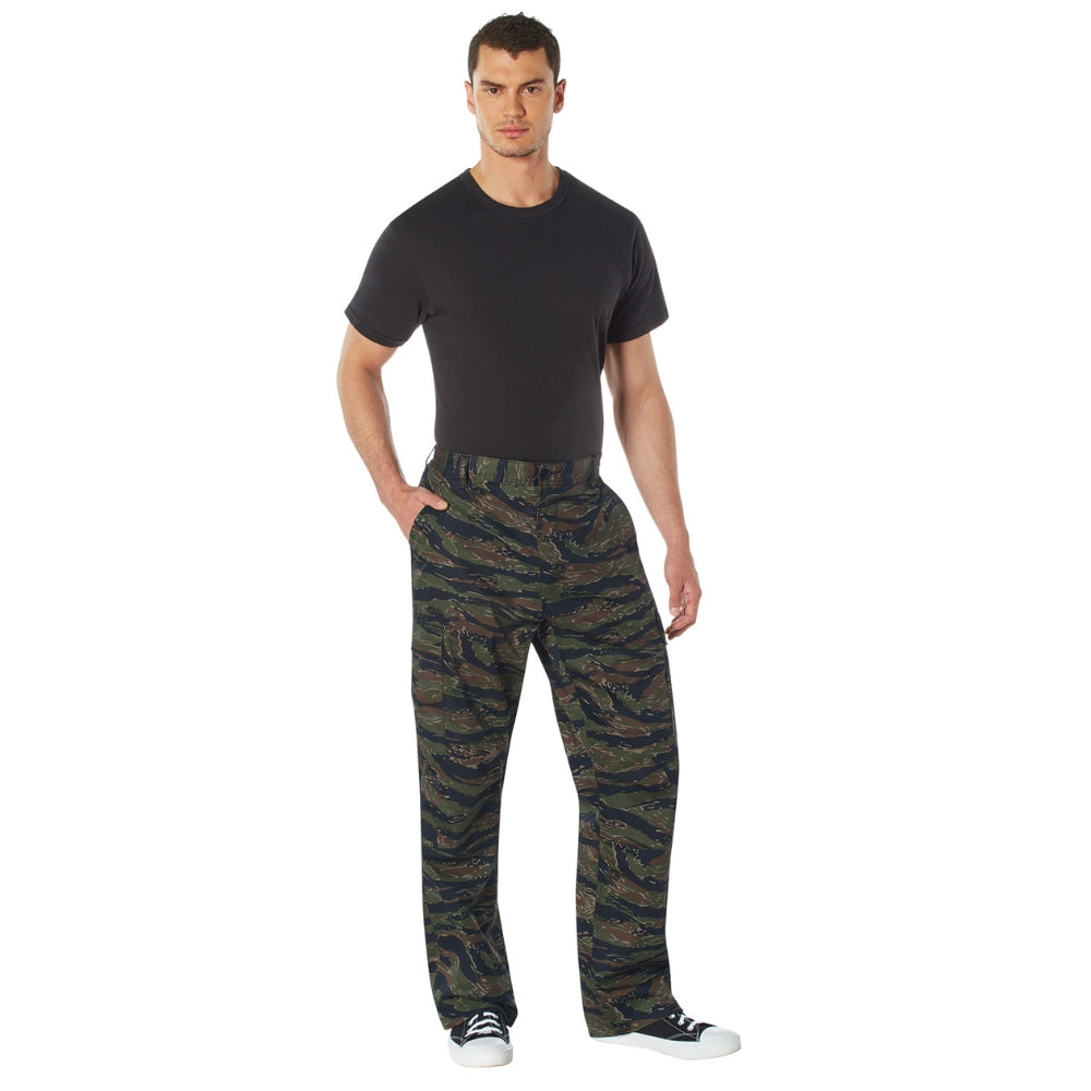 Rothco Relaxed Fit Zipper Fly BDU Pants (Tiger Stripe Camo) - 4