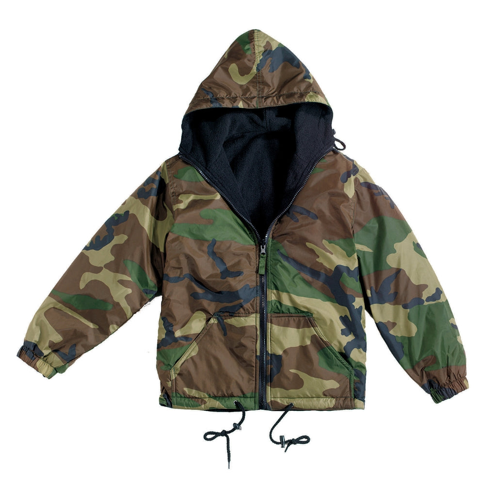 Rothco Reversible Lined Jacket With Hood (Woodland Camo)