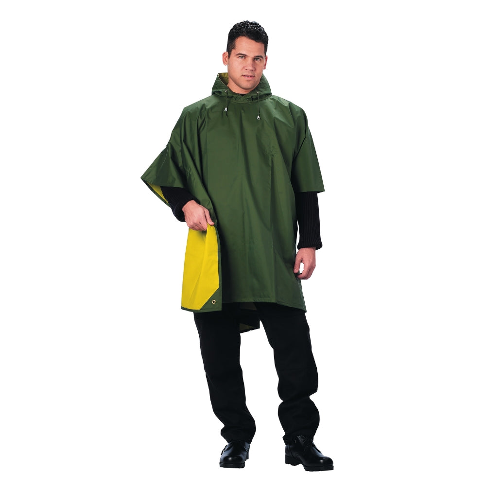 Rothco Reversible Rubberized Poncho 613902362406 - 2