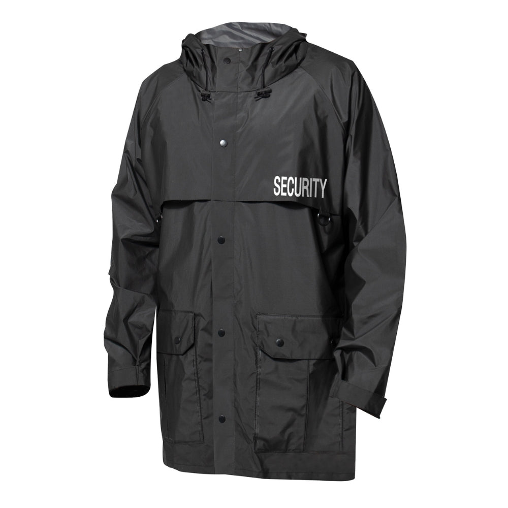 Rothco Security Nylon Rain Jacket - Black | All Security Equipment - 1