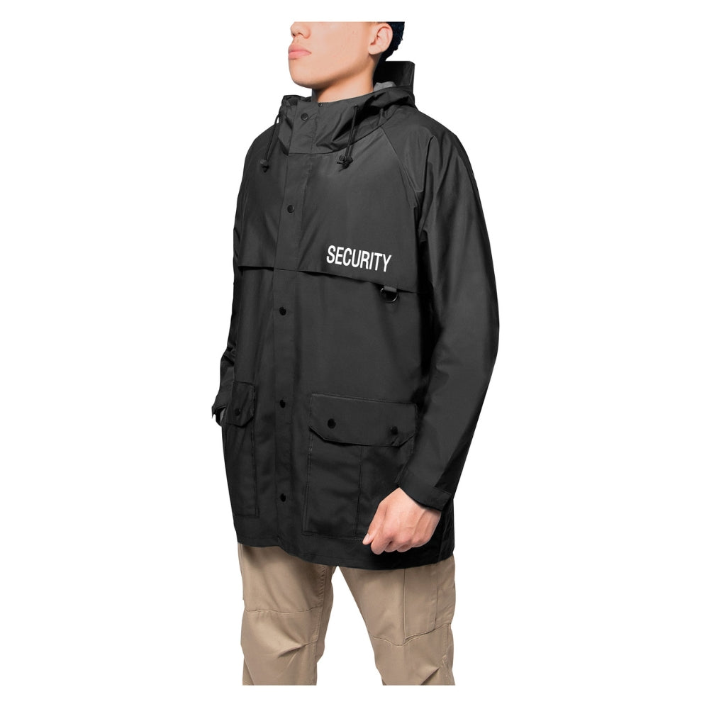 Rothco Security Nylon Rain Jacket - Black | All Security Equipment - 2