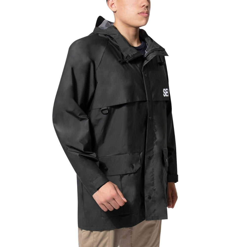 Rothco Security Nylon Rain Jacket - Black | All Security Equipment - 4
