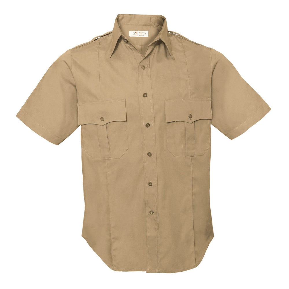 Rothco Short Sleeve Uniform Shirt (Khaki) | All Security Equipment - 1