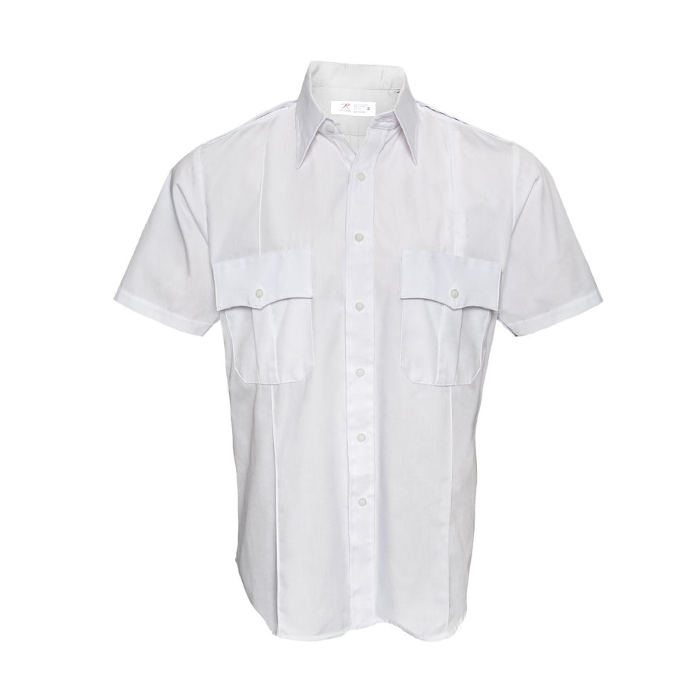 Rothco Short Sleeve Uniform Shirt (White) | All Security Equipment - 1